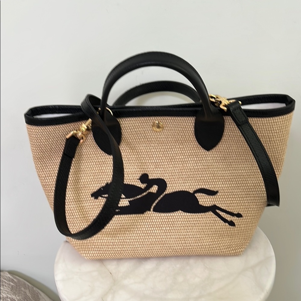 Elegant Black and Tan Tote Bag